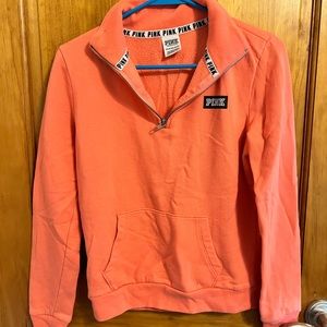 Neon/Salmon Victoria’s Secret Pink Quarter Zip